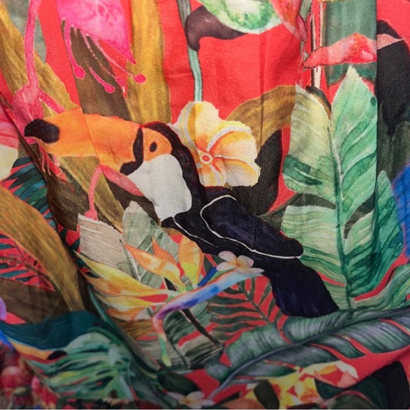 Rachel Zoe Tropical Maxi Skirt | Jungle Print | Size M | Boho Resortwear - Picture 8 of 9